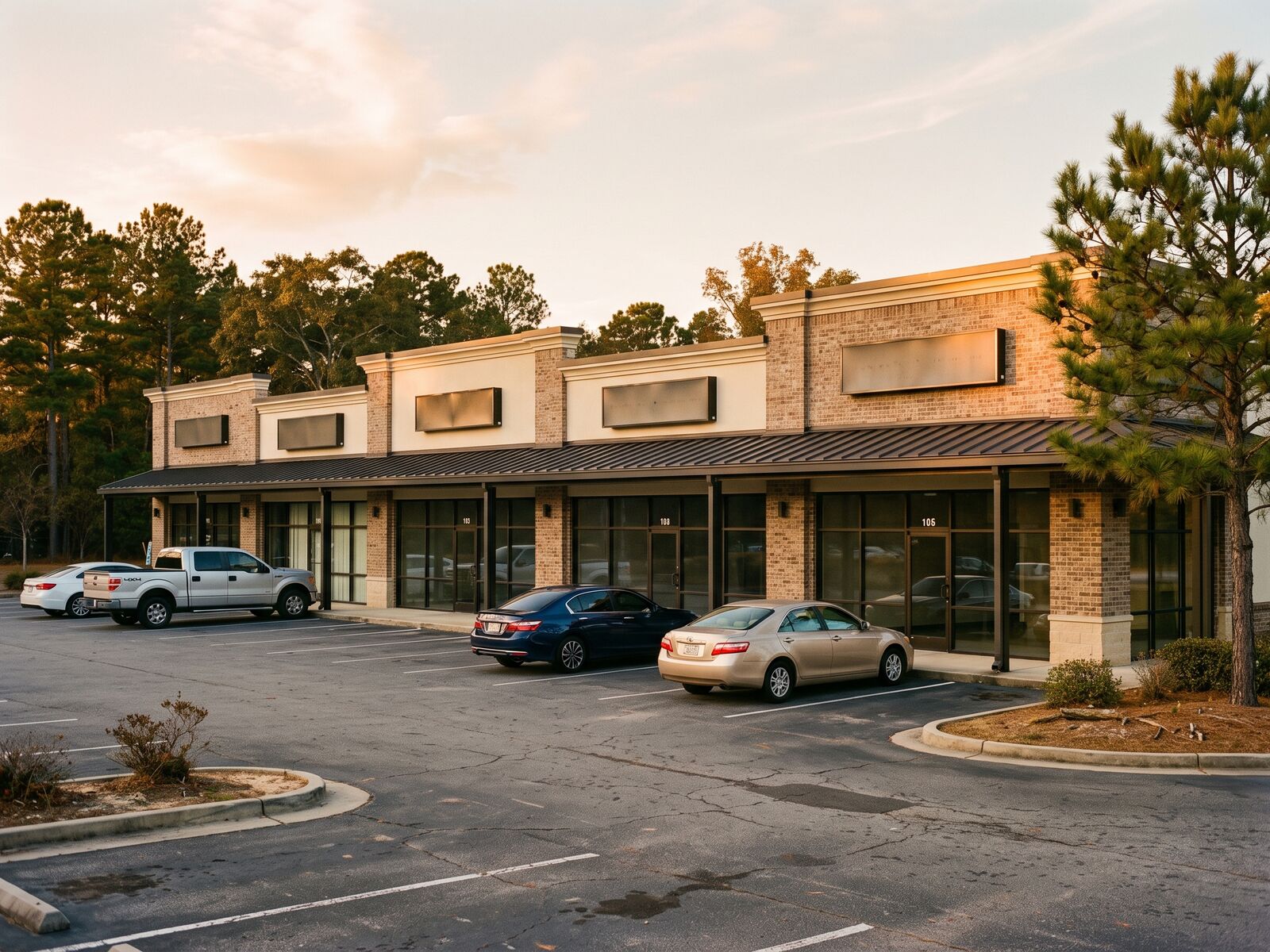 A multi-tenant retail strip center in Nashville